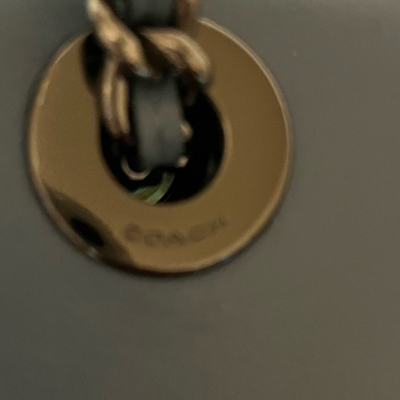 Coach Women’s Leather Parker Chain Flap Shoulder Bag, Blue - Picture 8 of 15